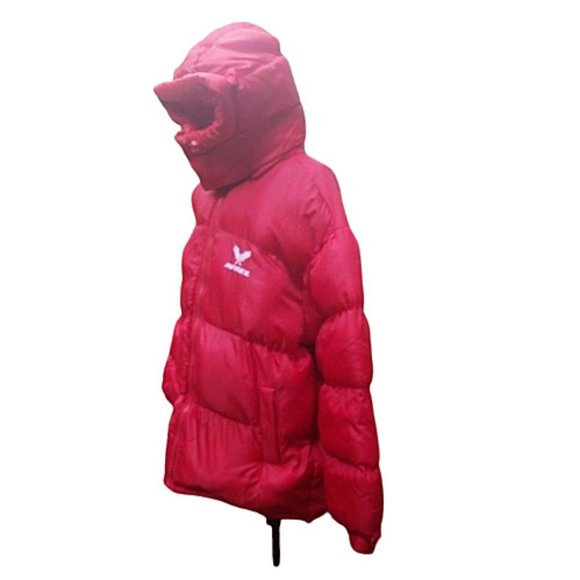 Avirex VTG Hooded Down Puffer Coat Red Men's sz XL - Picture 4 of 7